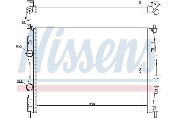 Nissens Ψυγείο, Ψύξη Κινητήρα - 67368