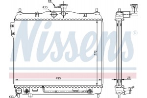 Nissens Ψυγείο, Ψύξη Κινητήρα - 67487