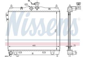 Nissens Ψυγείο, Ψύξη Κινητήρα - 67495