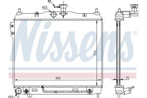 Nissens Ψυγείο, Ψύξη Κινητήρα - 67496