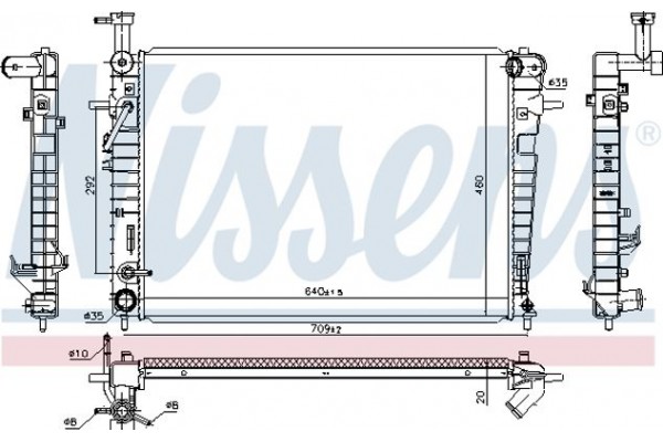 Nissens Ψυγείο, Ψύξη Κινητήρα - 675005