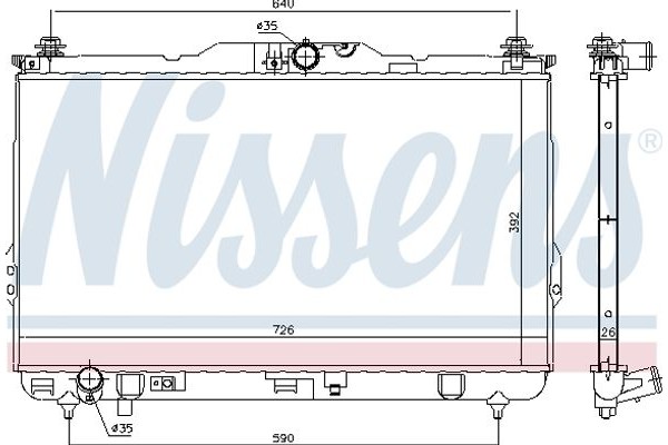 Nissens Ψυγείο, Ψύξη Κινητήρα - 675017