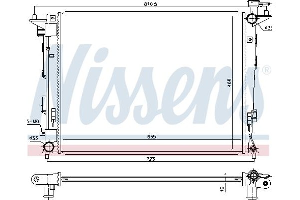 Nissens Ψυγείο, Ψύξη Κινητήρα - 675018