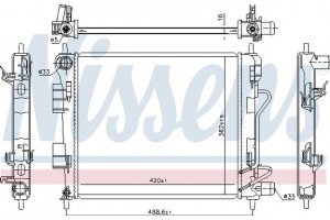 Nissens Ψυγείο, Ψύξη Κινητήρα - 675025