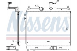Nissens Ψυγείο, Ψύξη Κινητήρα - 67512