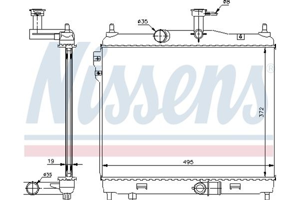 Nissens Ψυγείο, Ψύξη Κινητήρα - 67512