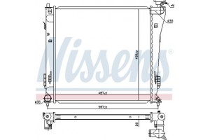 Nissens Ψυγείο, Ψύξη Κινητήρα - 67551
