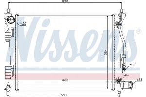 Nissens Ψυγείο, Ψύξη Κινητήρα - 67553