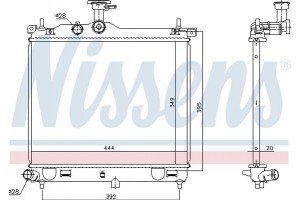 Nissens Ψυγείο, Ψύξη Κινητήρα - 67610