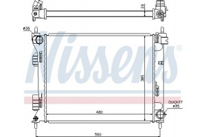 Nissens Ψυγείο, Ψύξη Κινητήρα - 67611