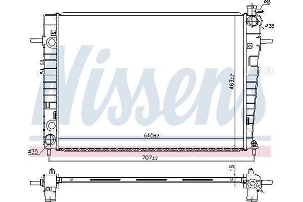 Nissens Ψυγείο, Ψύξη Κινητήρα - 67618