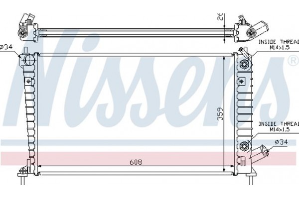 Nissens Ψυγείο, Ψύξη Κινητήρα - 68005A