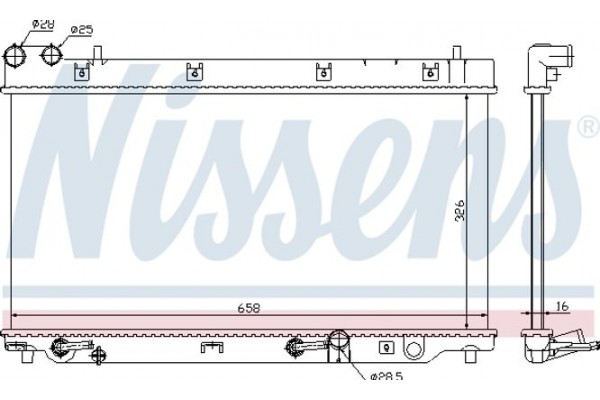 Nissens Ψυγείο, Ψύξη Κινητήρα - 68098