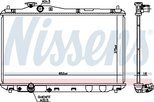 Nissens Ψυγείο, Ψύξη Κινητήρα - 681377