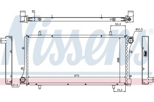 Nissens Ψυγείο, Ψύξη Κινητήρα - 68220