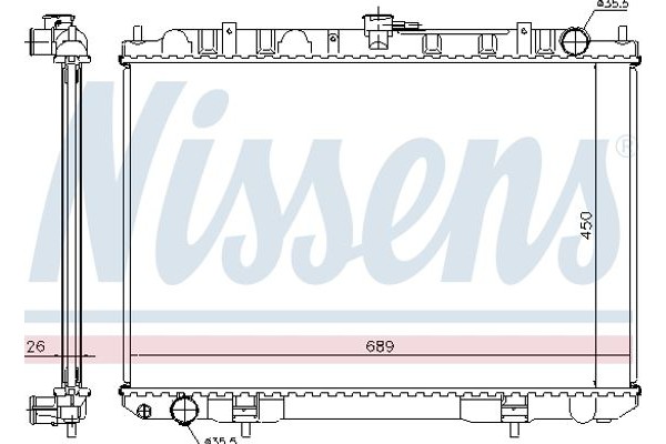 Nissens Ψυγείο, Ψύξη Κινητήρα - 68703A