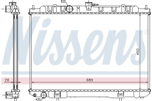 Nissens Ψυγείο, Ψύξη Κινητήρα - 68705A