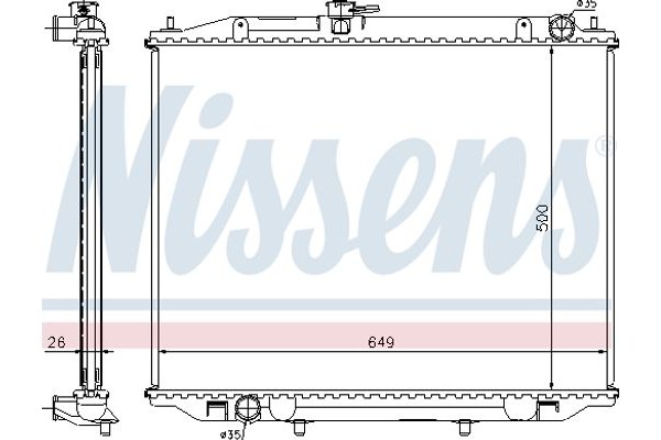 Nissens Ψυγείο, Ψύξη Κινητήρα - 68708A