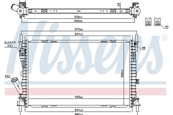 Nissens Ψυγείο, Ψύξη Κινητήρα - 69223