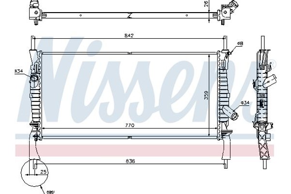 Nissens Ψυγείο, Ψύξη Κινητήρα - 69226