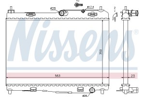 Nissens Ψυγείο, Ψύξη Κινητήρα - 69235