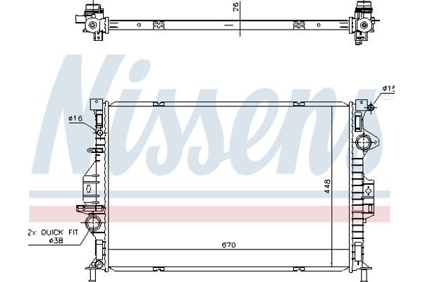 Nissens Ψυγείο, Ψύξη Κινητήρα - 69249