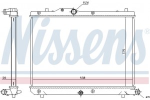 Nissens Ψυγείο, Ψύξη Κινητήρα - 69403