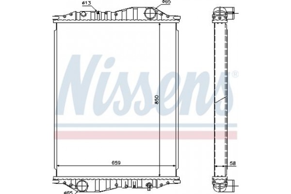 Nissens Ψυγείο, Ψύξη Κινητήρα - 69600A