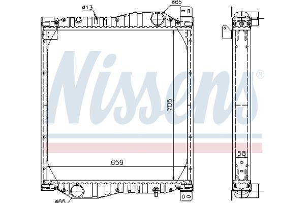 Nissens Ψυγείο, Ψύξη Κινητήρα - 69606A