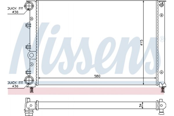 Nissens Ψυγείο, Ψύξη Κινητήρα - 60052