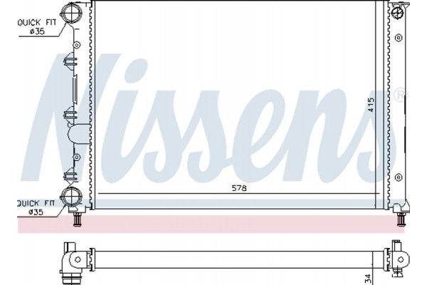 Nissens Ψυγείο, Ψύξη Κινητήρα - 60071