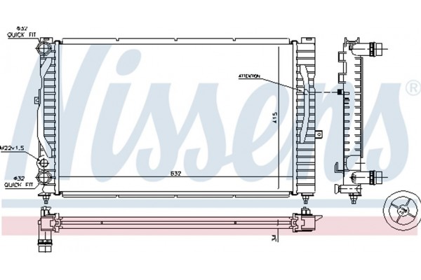 Nissens Ψυγείο, Ψύξη Κινητήρα - 60299