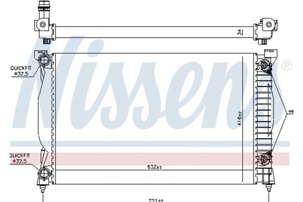 Nissens Ψυγείο, Ψύξη Κινητήρα - 60305A