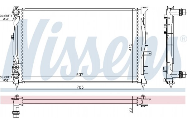 Nissens Ψυγείο, Ψύξη Κινητήρα - 60308A