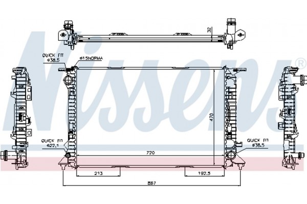 Nissens Ψυγείο, Ψύξη Κινητήρα - 60317