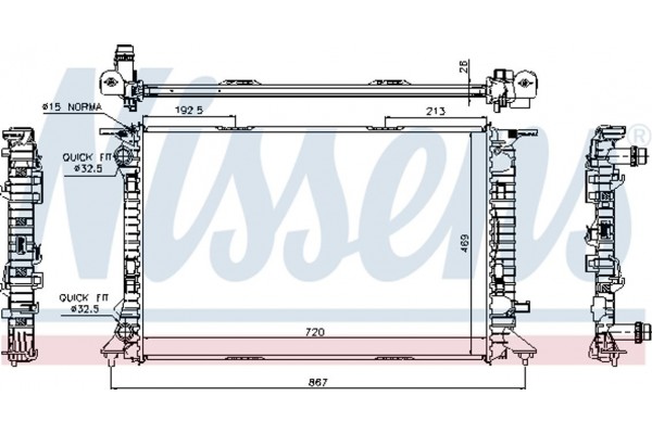 Nissens Ψυγείο, Ψύξη Κινητήρα - 60323