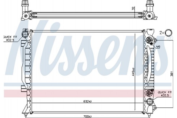 Nissens Ψυγείο, Ψύξη Κινητήρα - 60423A