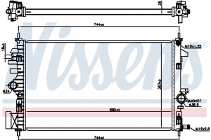 Nissens Ψυγείο, Ψύξη Κινητήρα - 606047