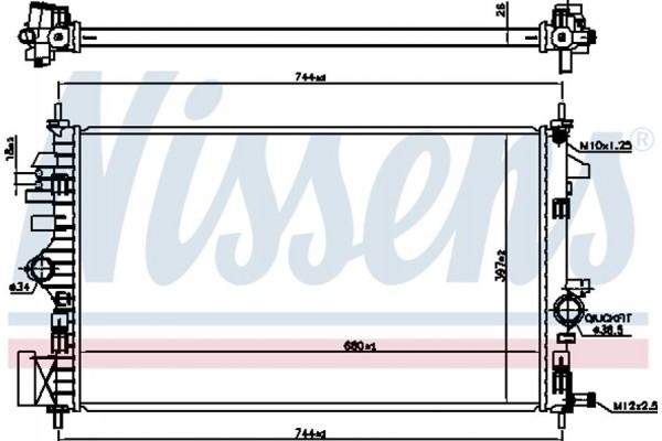 Nissens Ψυγείο, Ψύξη Κινητήρα - 606047