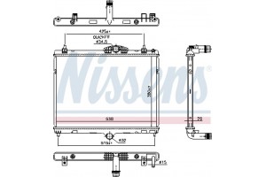 Nissens Ψυγείο, Ψύξη Κινητήρα - 606055