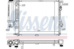 Nissens Ψυγείο, Ψύξη Κινητήρα - 60607A