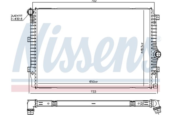 Nissens Ψυγείο, Ψύξη Κινητήρα - 606084