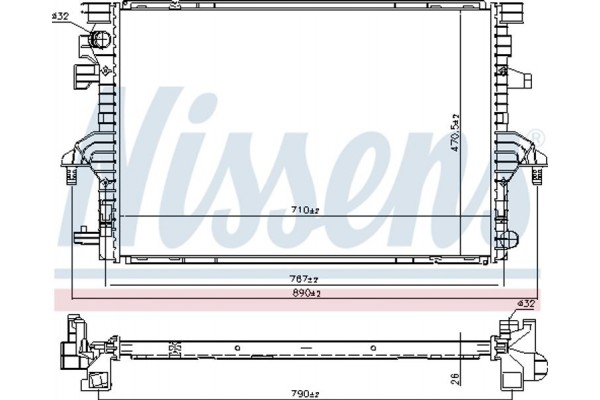 Nissens Ψυγείο, Ψύξη Κινητήρα - 606088