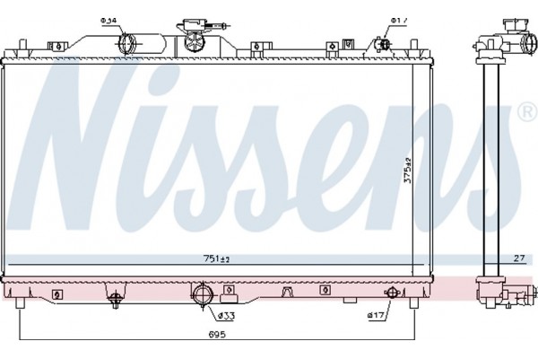 Nissens Ψυγείο, Ψύξη Κινητήρα - 606109