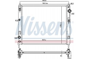 Nissens Ψυγείο, Ψύξη Κινητήρα - 606119