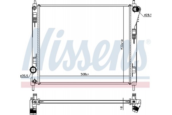 Nissens Ψυγείο, Ψύξη Κινητήρα - 606120