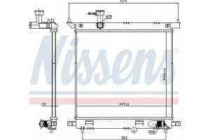 Nissens Ψυγείο, Ψύξη Κινητήρα - 606138