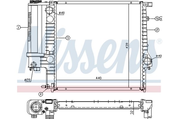 Nissens Ψυγείο, Ψύξη Κινητήρα - 60623A