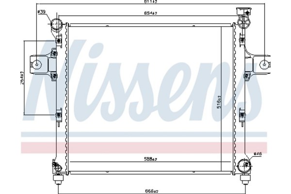 Nissens Ψυγείο, Ψύξη Κινητήρα - 606254