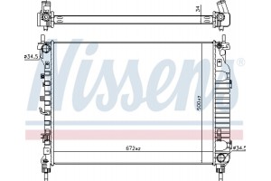 Nissens Ψυγείο, Ψύξη Κινητήρα - 606255